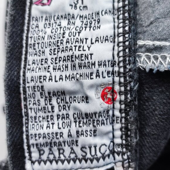 Vintage Santana by Parasuco jeans women's size 31 black curvy high-rise - Picture 7 of 15